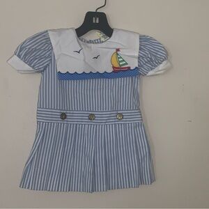 VTG Nautical Dress Size 12Months